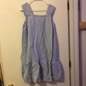 NWT loft chambray ruffle dress large